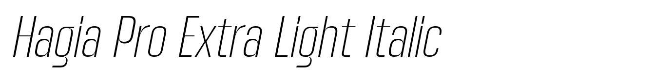 Hagia Pro Extra Light Italic